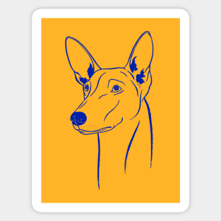 Pharaoh Hound (Golden Yellow and Blue) Sticker